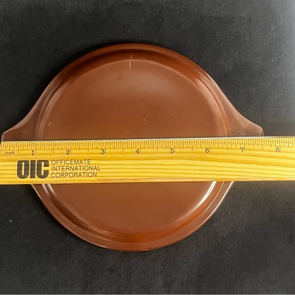 vintage pyrex lid brown white 20-c5 tab handles casserole lid replacement - Picture 2 of 8